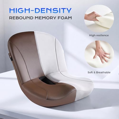 Coverado Car Seat Cushion and Lumbar Support Pillow One Piece, Napa Leather Memory Foam Ergonomic Back Support Driving Seat Cushion for Back Pain, Non-Slip Washable Cushion for Car, Driver, Office - Image 5