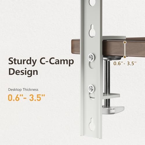 Clamp on Desk Extender Shelf, 22" Desk Riser with Pegboard - Image 4