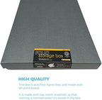 Lineco Clamshell Archival Storage Box, 16.5x20.5x1.75 Inch, Gray, Pack of 2 - Image 5