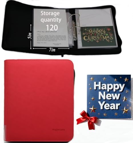 Greeting Card Organizer & Storage,Christmas Card Book,120 Sleeve by Unknown