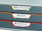 Durable Varicolor Drawer Organizer, 3 Color Coded Drawers, Gray - Image 6