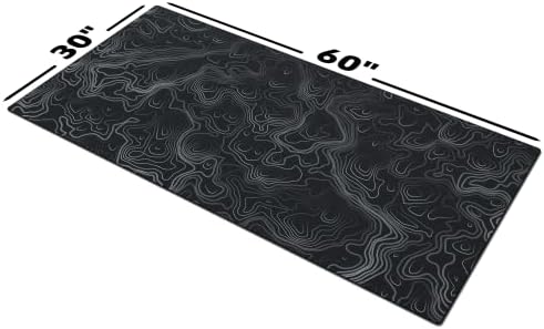 Gamer Boss - Gaming Mouse Pad - 60 x 30 Inches - 4mm Thick with Stitched Edges, Non-Slip Rubber Base, Premium Cloth Mousepad, Desk Mat for Laptop, Keyboard, Computer & PC (Giga, Topographic) - Image 2