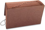 Smead TUFF Expanding File, 12 Pockets, Monthly (Jan.-Dec.), Flap and Cord Closure, Legal Size, Redrope (70390) by SMEAD