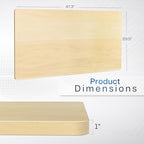 VIVO Light Wood 48 x 30 in Solid Table Top, DESK-TOP48-30C - Image 3