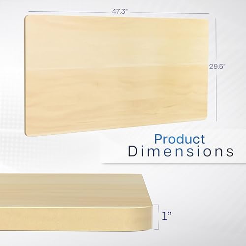 VIVO Light Wood 48 x 30 in Solid Table Top, DESK-TOP48-30C - Image 3