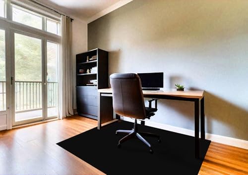 Rhino Mats, Rhino Hide Chair Mat (Lip Option), Office Computer Chair Mat for Hardwood, Tile, Laminate, Concrete and Vinyl Floors, Anti-Slip (Black, 60"x60"-Square) - Image 3