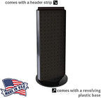 Azar Displays, 700508-BLK, Rotating Pegboard Display, Revolving Jewelry Organizer Stand, Retail Display for Accessories, Trade Show Booth Stand, Craft Shows, Counter Peg Board, Black, 8" x 20" - Image 4
