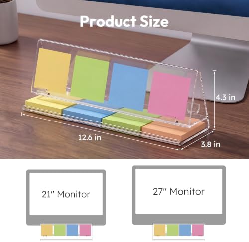 NIUBEE Monitor Memo Board Holder, Sticky Note Holder Acrylic for Desk - Image 7