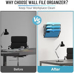 SUPEASY 3-Tier Hanging Wall File Organizer with Hooks, 2 Pack - Image 6