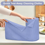 LIVOS Microfiber Cleaning Cloth Roll - 80 Pack, Reusable Paper Towels, Microfiber Towels for Cars, Super Absorbent Lint Free Cleaning Rags for House, Kitchen, Window-Light Purple, 11.5"x11.5" - Image 4