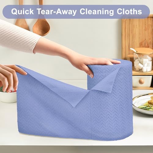 LIVOS Microfiber Cleaning Cloth Roll - 80 Pack, Reusable Paper Towels, Microfiber Towels for Cars, Super Absorbent Lint Free Cleaning Rags for House, Kitchen, Window-Light Purple, 11.5"x11.5" - Image 4