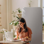 DECOLAB Standing Wall Room Dividers, Portable Partition, 29"x65", Sterling - Image 3