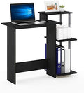 Furinno EFFICIENT Desk, 28.6" Wide Gaming Desk with 3 Open Side Shelves, Laptop Notebook Computer Desk, Office Desk for Home Office, Study Room, Dorm, Bedroom, Black by Furinno-FitsYourSpaceFitsYourBudget