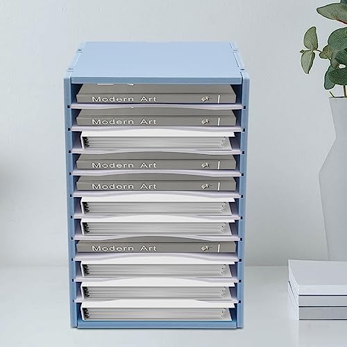 Mail Organizer Countertop, 11 Compartments Literature Organizer, Student Mailboxes for Classroom, Mail Sorter for Office (Blue) - Image 3