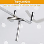 Funrous 100 Pack Hooks for Pegboard Stainless Steel Garage, 2.8 Inch - Image 3