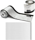 Heat Shroud Sleeve Aluminized 2 Pcs for Ultimate Heat Protection Hose Wire Shield 1-1/4''I.D. x 10FT, with 20 Pcs 7.8Inch Stainless Steel Cable Metal Zip Ties by LEDAUT