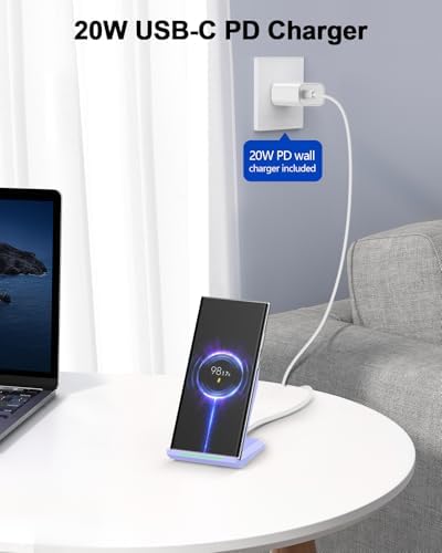 NANAMI Wireless Charger with 20W PD Adapter Fast Wireless Charging Stand - Image 4
