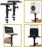 Sound Town 2-Pack Desktop Clamp-On Studio Monitor Speaker Stands with Horizontal/Vertical Speaker Orientation (STSD-DCM-Pair) - Image 4