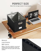 4 Pack File Storage Organizer, Document Organizer, Portable File Box with Lid, Fit for Letter/Legal File Folder Storage,Black-Box only - Image 3