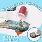 Dragon Desk Mat Set Fantasy Mountain Landscape Fire Sky Large Mouse Pad with Wrist Rest 4in1 Desk Mat for Desktop Ergonomic Computer Desk Arm Wrist Anti-Slip Computer Mouse Pad Home Office Gaming - Image 5