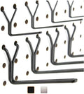 Steel Pegboard Hooks 50-Pack 2" + 4” L Hook, Black - Will Not Fall Out, Fits Any Peg Board - Organize Tools, Accessories, Workbench, Garage Storage, Kitchen, Crafts, Jewelry, Retail by RightArrange