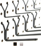 Steel Pegboard Hooks 50-Pack 2" + 4” L Hook, Black - Will Not Fall Out, Fits Any Peg Board - Organize Tools, Accessories, Workbench, Garage Storage, Kitchen, Crafts, Jewelry, Retail by RightArrange