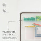 IRIS USA WeatherPro Portable File Box Organizer, 19 Qt. 4-Pack, Clear - Image 3