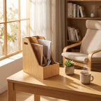 Bamboo File Folder Holder Book Holder Document Rack - Image 5