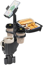 Car Large Cup Holder Expander, 5-in-1 Cupholder Extender with Phone Holder & Swivel and Detachable Snack Food Tray Table for Eating, Travel Essentials for Road Trips for Driver. Model C by Sancaral