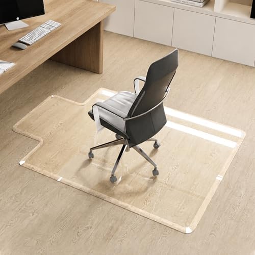 MESAILUP Beveled Edge Office Chair Mat with Lip for Carpet or Hardwood Floor, Crystal Clear 36" x 48" for a Smooth Glide and Easy Roll On/Off, Hard Heavy Duty and Non-Slip Desk Chair Mat by MESAILUP