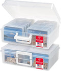 IRIS USA Photo Storage Box |Made in USA| 16 Cases - (2-Pack) - Clear by IRISUSA