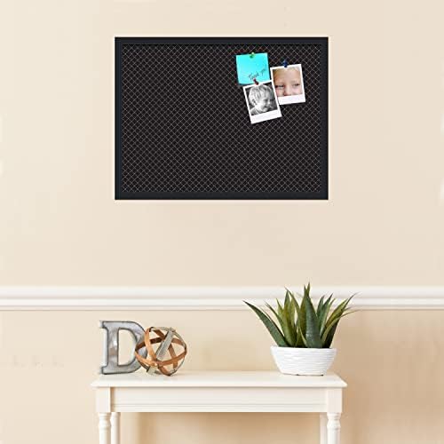 PinPix 27x20 inch Cork Bulletin Board. This Decorative Framed Pin Board Comes with Diamond Pattern in Black Design and Satin Black. Ideal for Home, Office Decor or School (PinPix-120) - Image 3