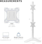 VIVO Dual Monitor Desk Stand Free-Standing LCD Mount, Holds in Stacked Vertical Position 2 Ultrawide Screens up to 34 inches, White, STAND-V002LW - Image 3