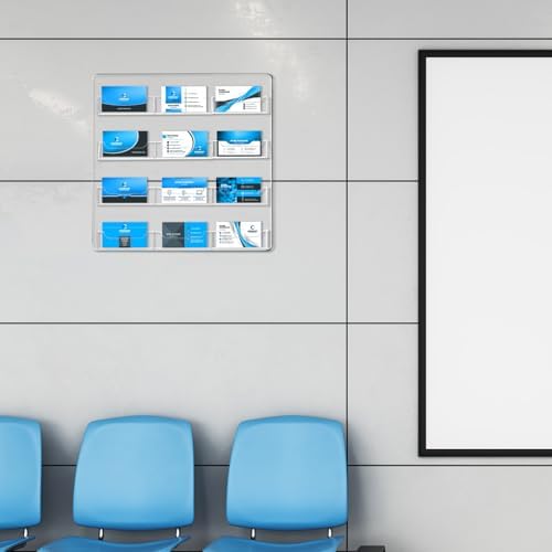 Lincia 2 Pcs Acrylic Business Card Holder, 30x30cm, 12 Pockets - Image 5