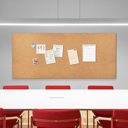Cork Board Roll, 1/8" Thick Cork Boards for Walls, Approx 72"x36" Cork Board Rolls Bulletin Boards for Home School Officel(3mm,Roll,90180) - Image 3