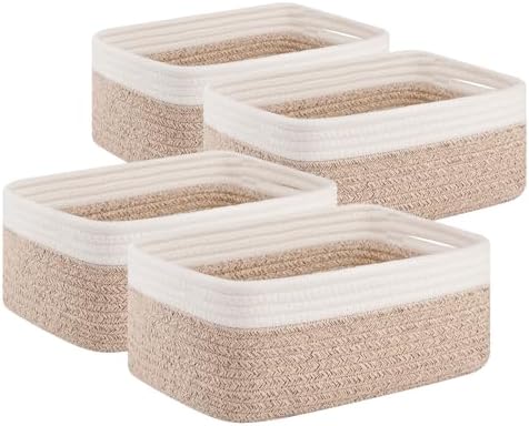 OIAHOMY 4 PACK 7L Storage Baskets for Organizing Storage Bins Brown by MasterofSpaceOptimization