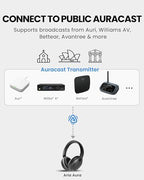 Avantree Aria Aura T – Auracast & Bluetooth Headphones for TV & Public - Image 3