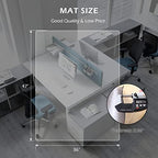 SALLOUS Clear Chair Mat, 47"x36" Office Chair Mat for Hard Floors, Vinyl Desk Chair Mat Protector for Hard Surface (Clear) - Image 2