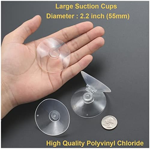 200 Pieces 2.2 inch Large Clear Suction Cups for Glass, Thick Without Hooks Without Holes, Professional Heavy Duty Sucker for Home Organization Window Decoration Bathroom Kitchen Bird Feeder - Image 4