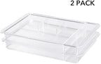 Oubonun Expandable Shallow Vanity Plastic Makeup Drawer Organizers, 2 Pack - Image 6