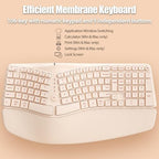 Split Ergonomic Keyboard Wireless with Cushioned Wrist & Palm Rest - Image 5