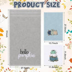 Peryiter 3 Pcs Fall Blue Pumpkin Hand Towels Set for Bathroom - Image 2