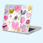 Case for MacBook Air 13.6 Inch M5 2026 M4 (2025) M3 (2024) & M2 (2022) - Coquette Aesthetic Clear Hard Shell Skin 6-in-1 Bundle with TPU Keyboard Cover, 2X USB-C Adapters, Y2K Pink Collage - Image 5