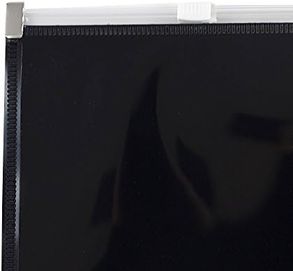 JAM PAPER Plastic Envelopes with Zip Closure - Letter Booklet - 9 3/4 x 13 - Black - 12/Pack - Image 2