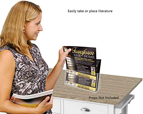 Marketing Holders 4 Pack 11" Wide Catalog Brochure Holder Literature Table Display Reception Desk Flyer Stand - Image 4