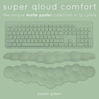 Green Cloud Keyboard Wrist Rest – Create-ables Qloud Green Wrist Rest for Computer Keyboard and Mouse, Ergonomic Memory Foam Wrist Pad with Non-Slip Base, Includes Cloud Mouse Pad - Image 2