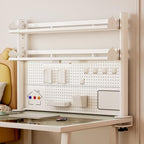 Desk Hutch Shelf with Pegboard for Dorm Office,Desktop Storage Organizer - Image 2