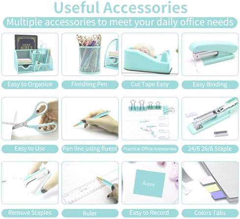 12 in 1 Green Desk Organizers & Accessories Set for Office & Home & School - Image 5
