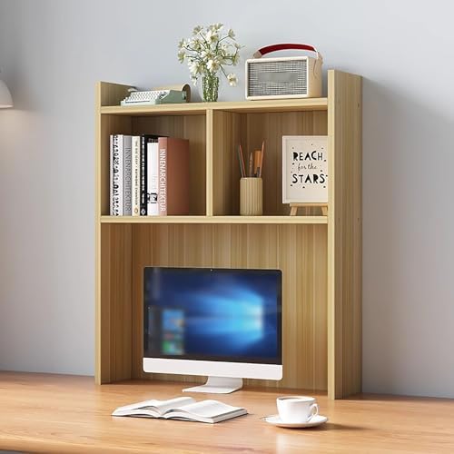 Desk Hutch Dorm,Wooden Desktop Bookshelf,Computer Desktop Storage Hutch,Multipurpose Desktop Hutch, Multi Units Organizer Bookshelf,Desktop Display Rack for Office,Dorm,Home by Unknown