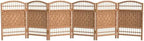 Red Lantern 2 ft. Short Fiber Weave Folding Screen - Natural - 6 Panels by RedLantern